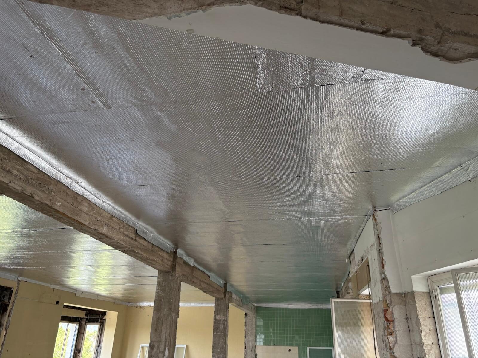Aislamiento térmico en techo en obra de Córdoba
